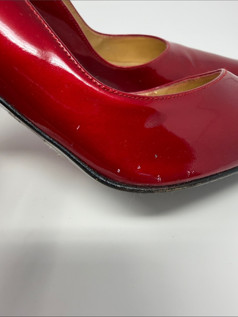 Stuart Weitzman Red Patent Pointed-Toe Pumps - Picture 5 of 10